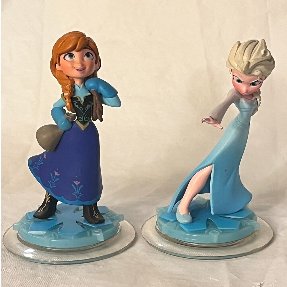Disney Infinity 1.0 -   Frozen Lot of 2 - Anna INF-1000024 Elsa INF-1000025  